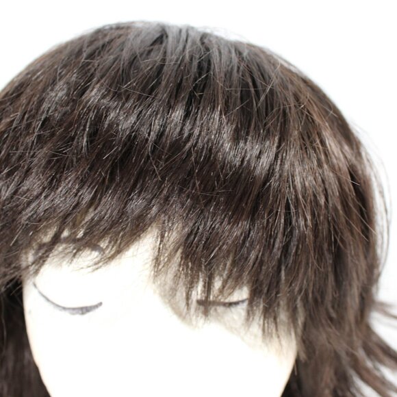 Shaggy Layered Lace Front Wig - Dark Brown, Synthetic, Adjustable Fit, Used - Picture 7 of 12